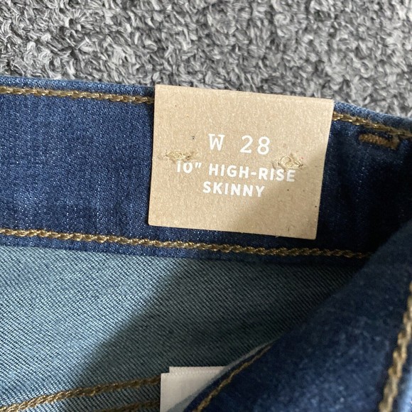 Madewell Women's 10" High-Rise Skinny Jeans in Hayes Wash f4684 size 27x28 $128 - Picture 5 of 11